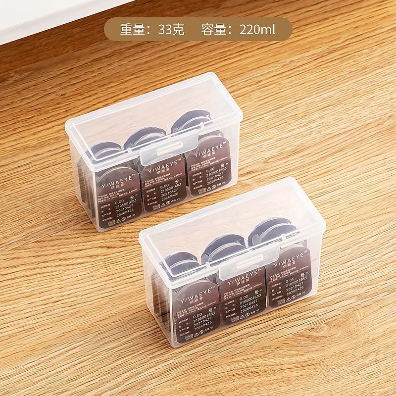 美瞳收纳盒隐形眼镜数据线多格高级大容量透明桌面带盖防尘盒子厂|undefined