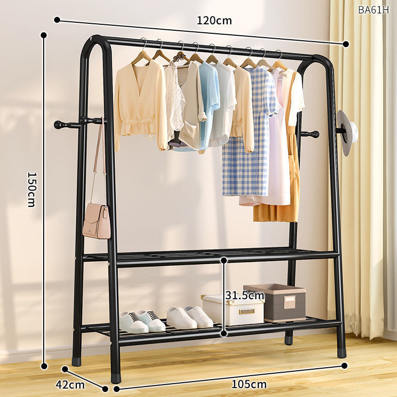 Tendedero, piso, piso, dormitorio, perchero, balcón, perchero, poste de ropa simple para el hogar, estante de ropa para el dormitorio
