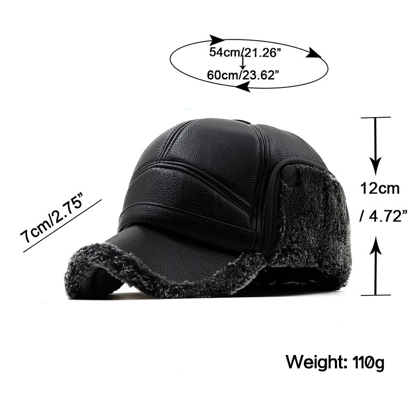 Simple Fashion Solid Color Warm Cotton Leather Hats Wholesale Nihaojewelry display picture 2
