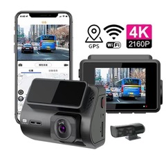 クロスボーダー M700 フロント 4K リア 1080P デュアルレンズ WIFI GPS ドライブレコーダー 4k ダックスカム