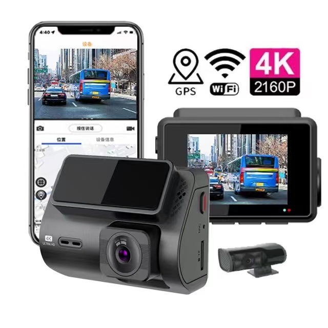 Cross-Border M700 Front 4K Rear 1080P Dual Lens Wifi Gps Driving Recorder 4K Dach Cam