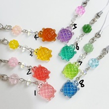 客户定单果冻菠萝龟韩国可爱乌龟迷你滴胶古早复古ccd手机链挂件