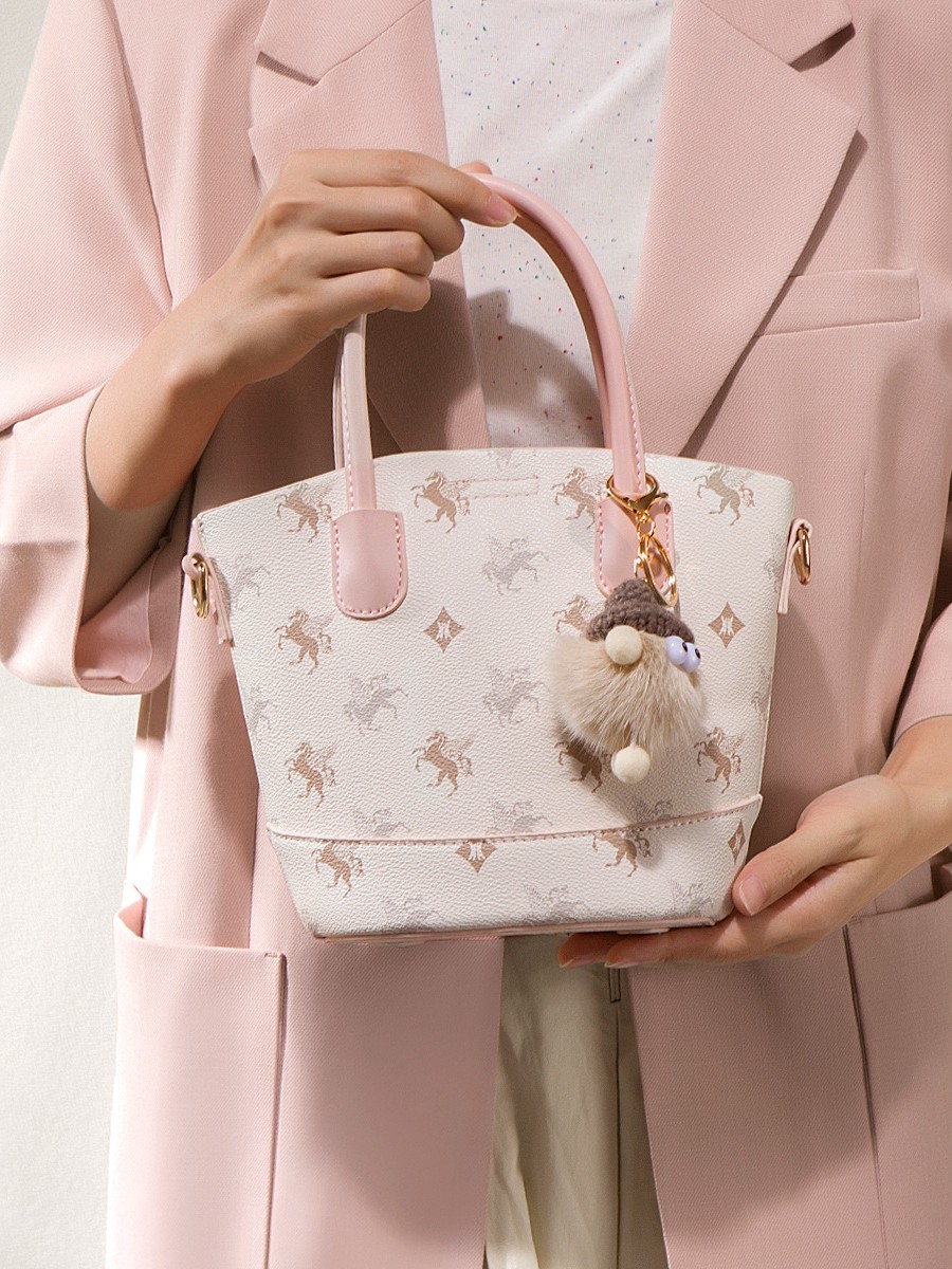 Simple Pegasus impresión bolso de Boston mujer 2025 nueva moda bolso de bolos versátil bolso de hombro