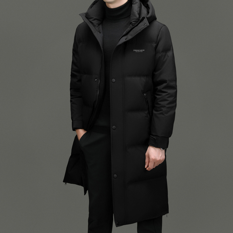Winter travel long down jacket