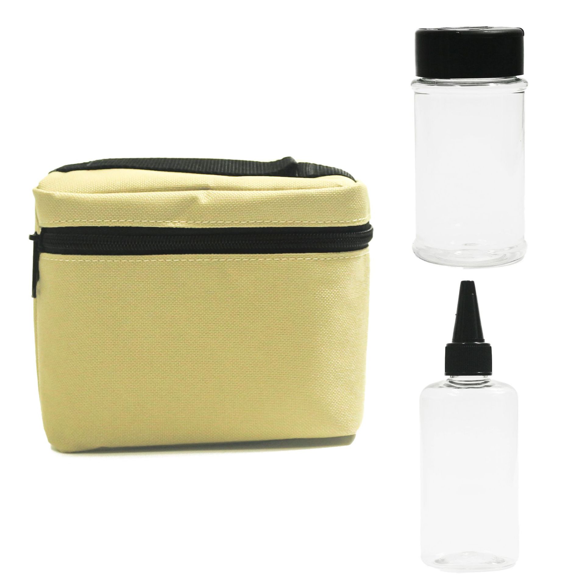 Botella de condimento para acampar al aire libre bolsa de almacenamiento botella de condimento de plástico botella de condimento de barbacoa combinación traje bolsa de lona sub-botella