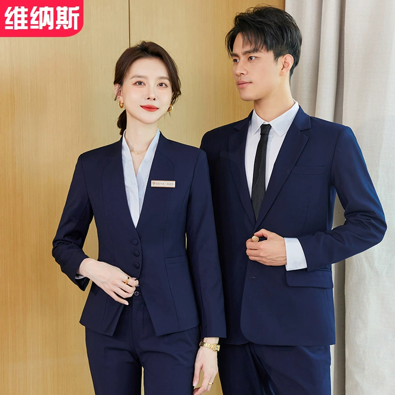 Оптовые продажи новых осенне-зимних деловых костюмов для мужчин и женщин, для менеджеров отелей, агентов по недвижимости, формальная рабочая одежда