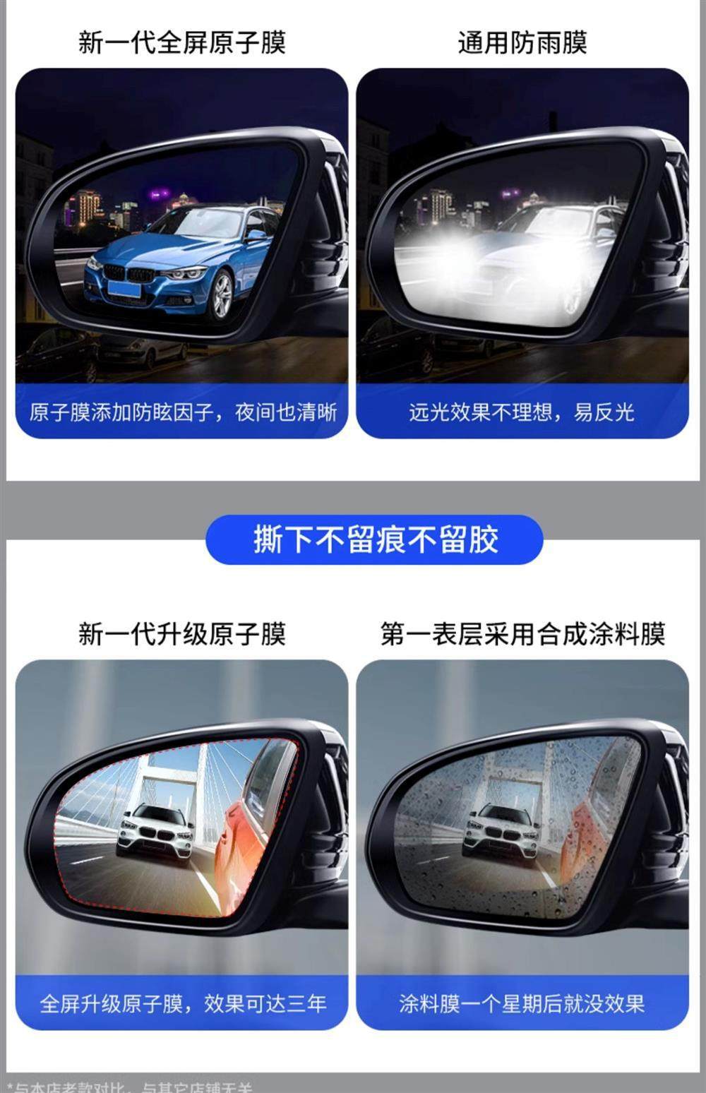 Rearview Mirror Anti-Rain Film Car Mirror Anti-Fog Waterproof