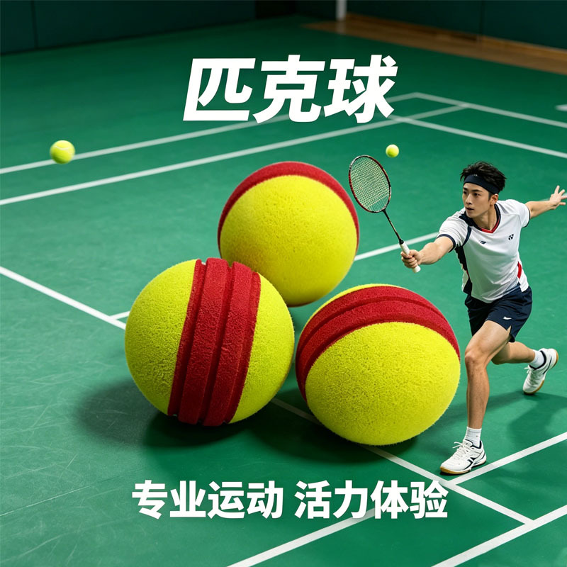 Cross-Border Best-Selling Polyurethane Pickleball Yellow High-Elastic Sponge Ball for Competition and Training, Customizable