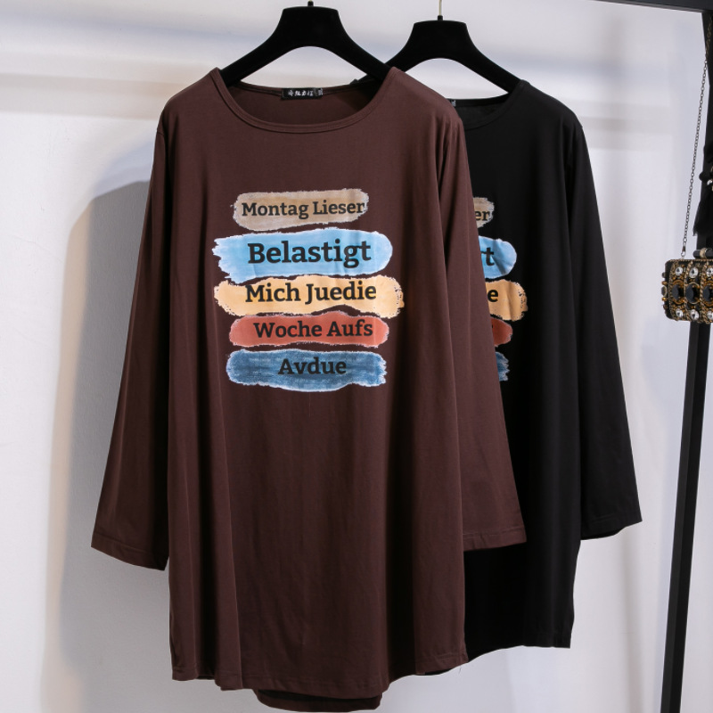 T恤女2025秋季新款圆领设计感内搭烫图打底衫辣妹纯欲风长袖上衣