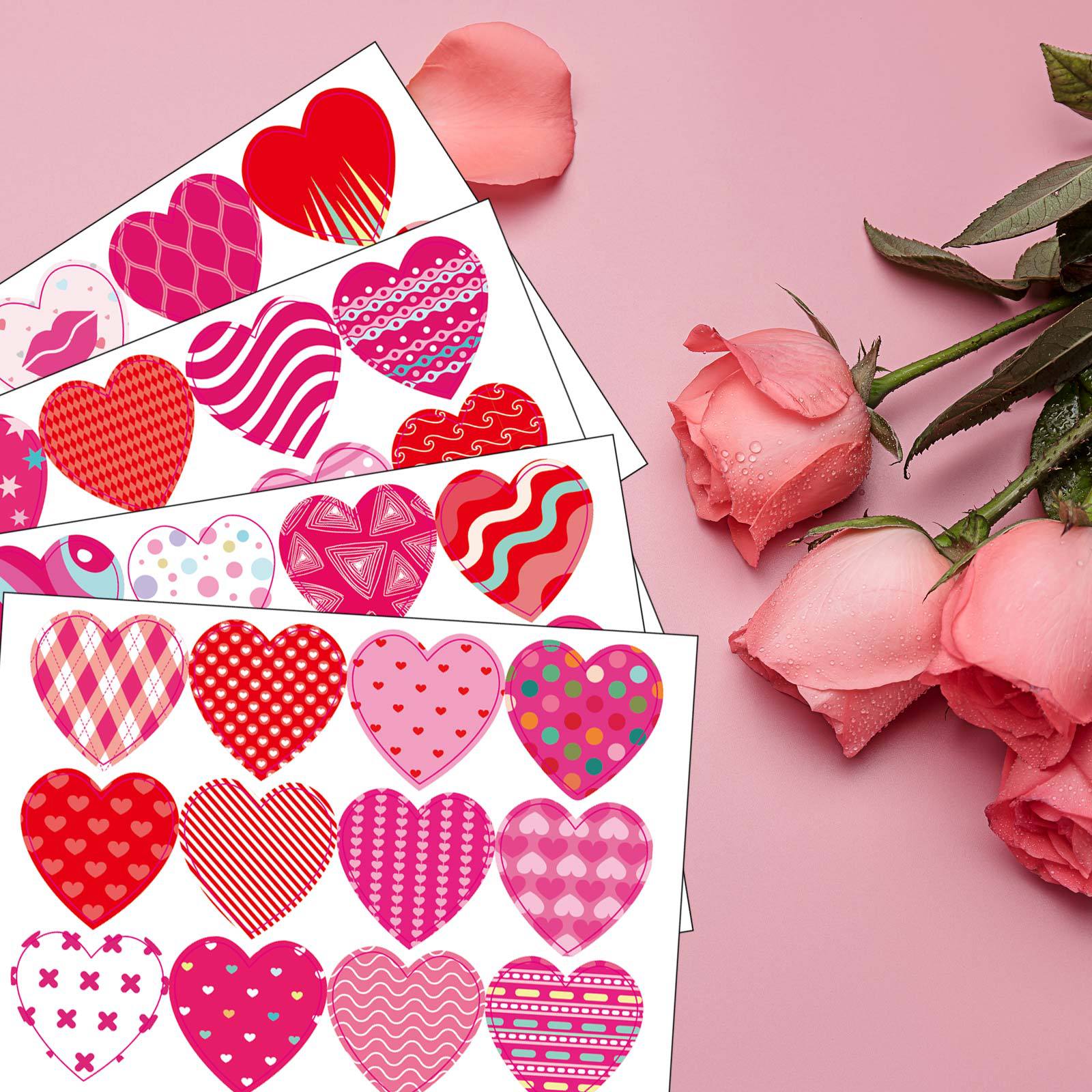 Día de San Valentín amor sobre sellado de regalo pegatinas