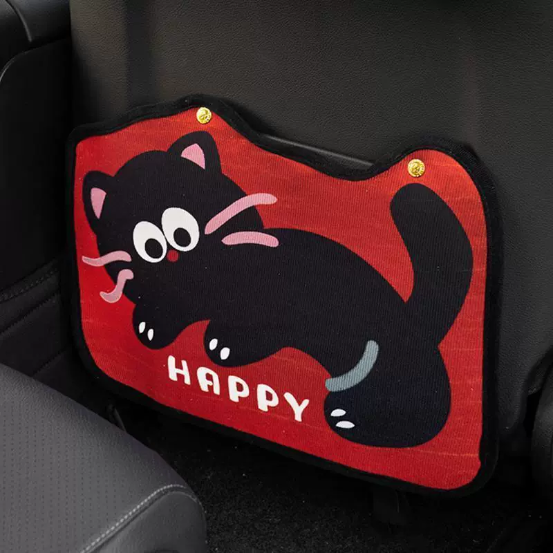 Противоударная накладка для заднего ряда, универсальная спинка автомобильного сиденья с милым рисунком, спинка заднего сиденья автомобиля, грязеотталкивающее автомобильное сиденье для женщин