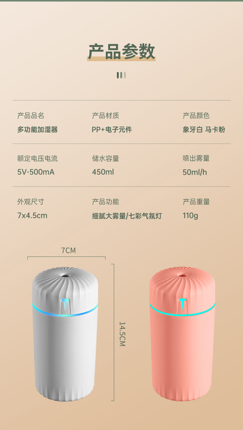 礼品小家用电器批发 便携迷你usb桌面喷雾器车载加湿器家用大雾量详情19