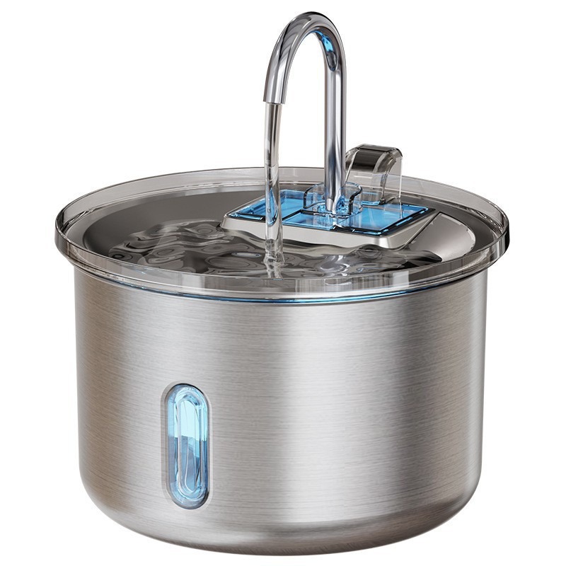 Dispensador de agua para mascotas JPET, fuente de agua para gatos de acero inoxidable, dispensador de agua inteligente con circulación automática para perros pequeños