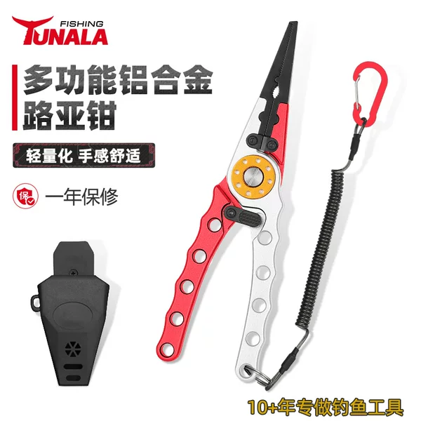 Luminous design aluminum alloy road clamp new multifunctional fishing clamp portable night fishing open loop wire cutter in stock