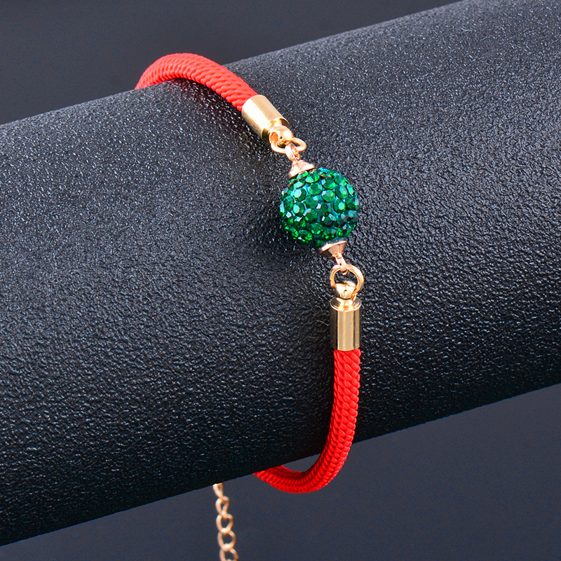 1 Piece Ethnic Style Ball Artificial Crystal Alloy rope Plating Womenu0027S Bracelets