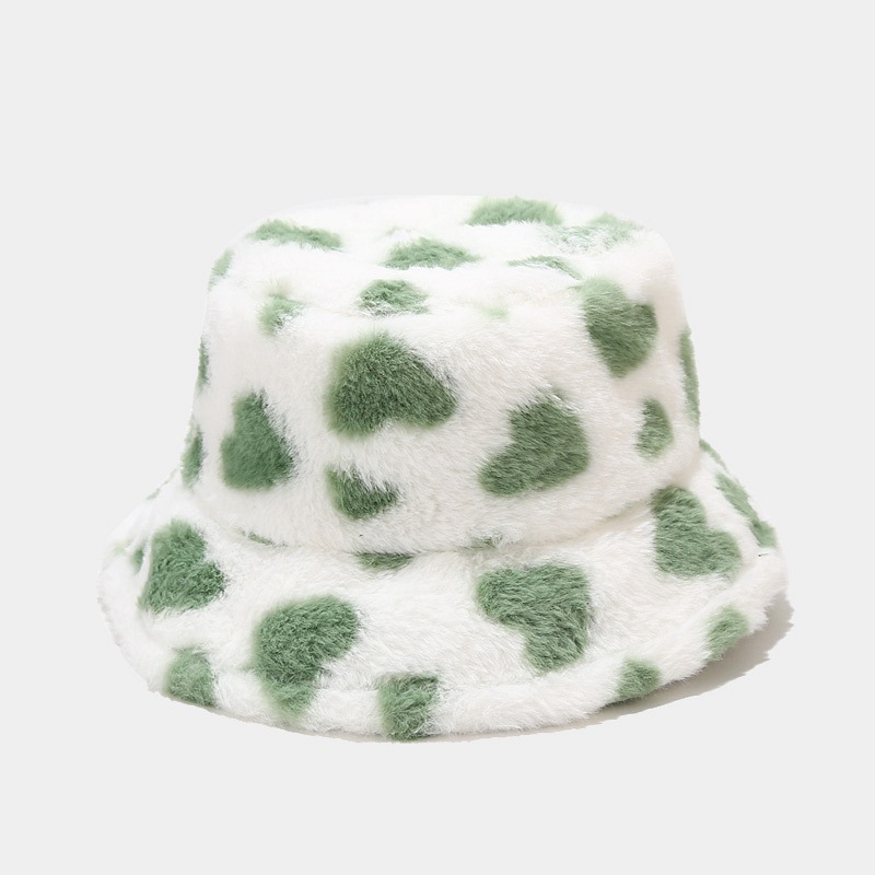 IG Style Style Wide Eaves Rim Women's Ig Style Heart Shape Printing Wide Eaves Bucket Hat
