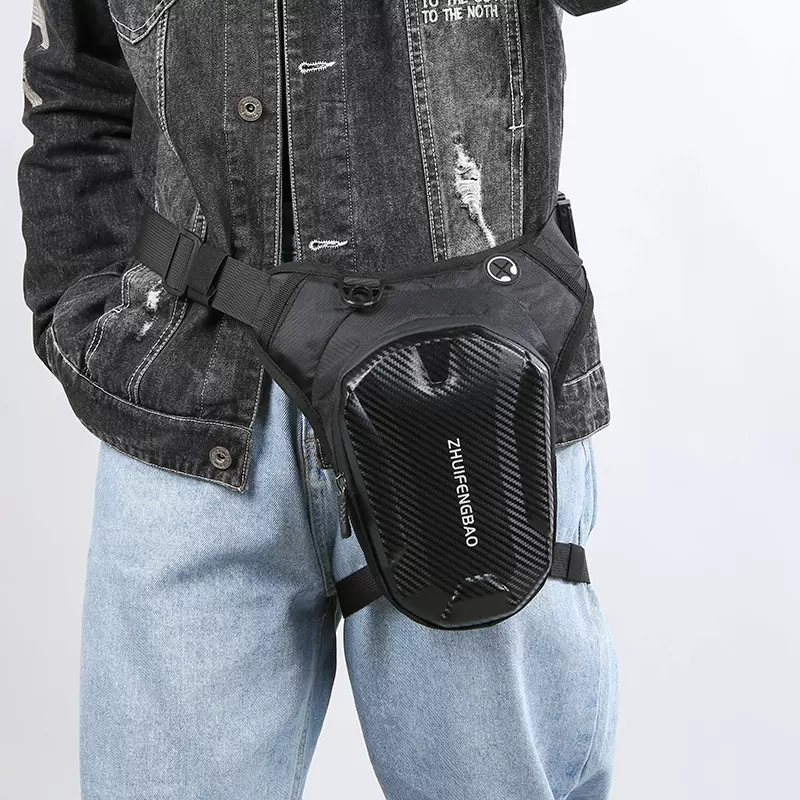 摩托车腿包腰包 骑士机车硬壳包运动斜背包 摩旅装备户外战术腿包