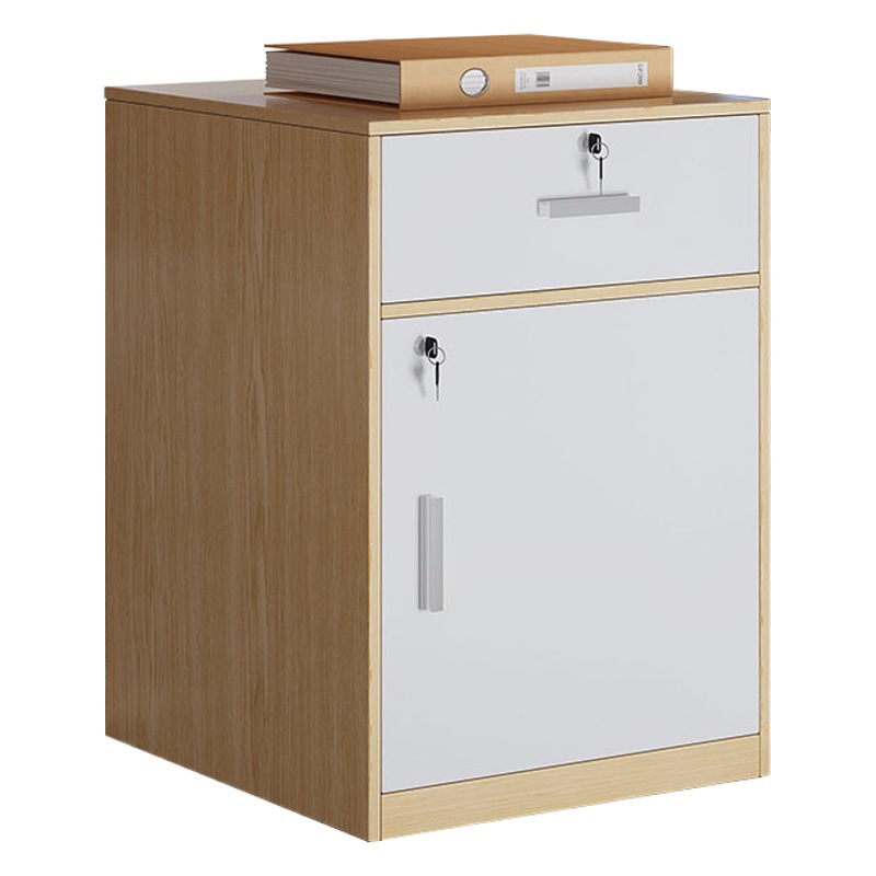 File Cabinet with Lock Office Wooden Mobile Storage Cabinet Drawer Cabinet with Wheels under the Table Storage Cabinet Low Cabinet Office Cabinet