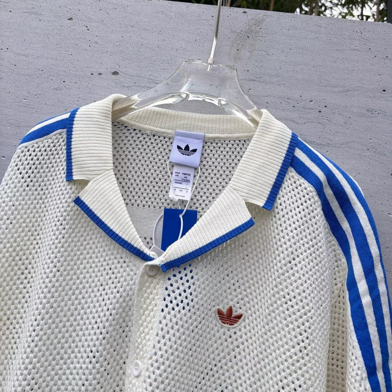 2026 New Summer Knit Hollow-Out Cardigan with Snap Buttons, Casual Loose Sleeves, Striped Versatile Style Unisex Top