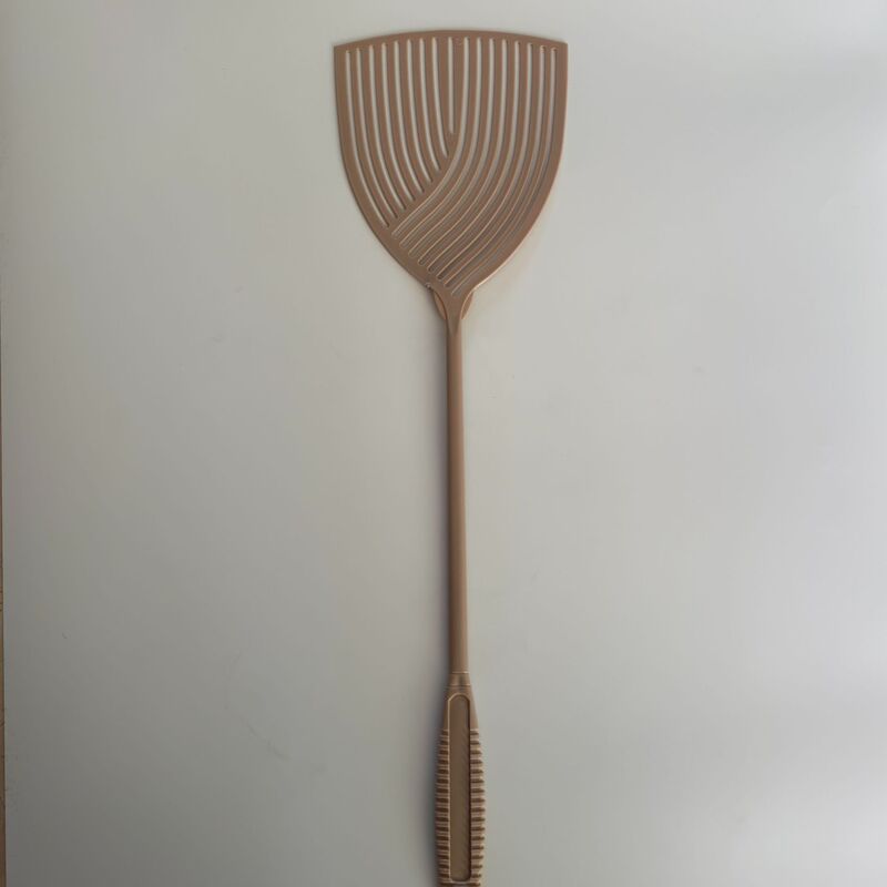 厚く、シンプルで耐久性のあるストライプの3色プラスチックハエたたき、長いハンドルのテクスチャ蚊取りツール、日用品卸売|undefined