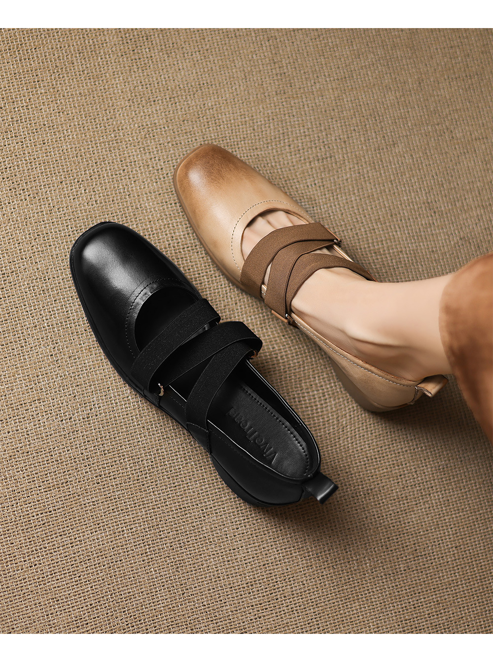 Giày Mary Jane nữ quai ngang gót xuồng 4 cm, phong cách ballet retro — đen chi tiết 7