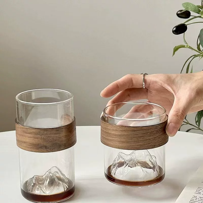 Производитель чашек Snap-on Mountain View, стеклянная чашка для чая, стеклянная однослойная чашка для воды, офисная чашка для чая, бытовая чашка Mountain View