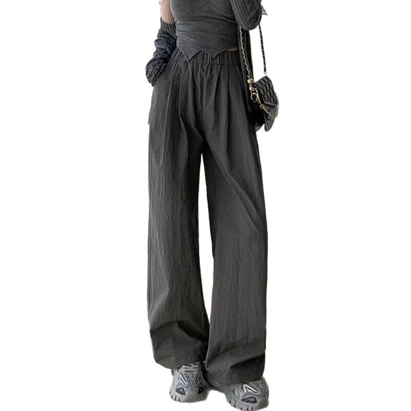 Pantalones de abuela coreana para mujeres verano nuevos pantalones de hadas de piernas de cintura alta casual pantalones de seda de hielo image 5