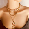 Retro trend accessory, fashionable chain, pendant, necklace, European style
