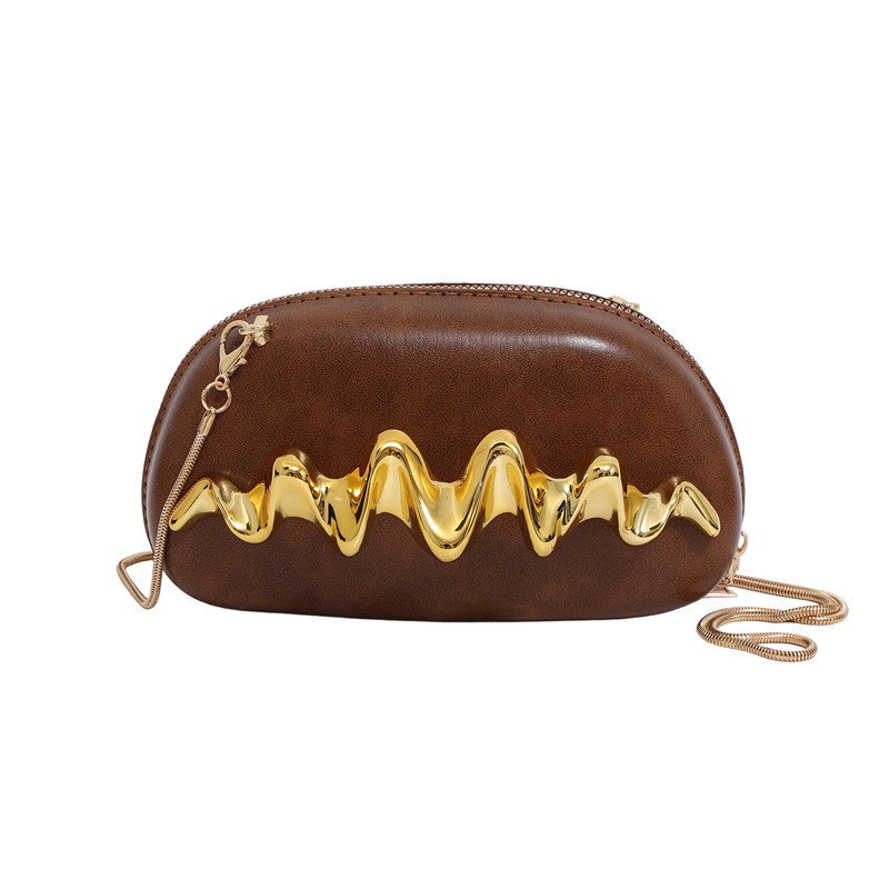 Bolso de mano de moda europea y americana personalidad para mujeres 2025 nueva cadena de moda bolso de cena bolso de hombro bolso de caja diagonal