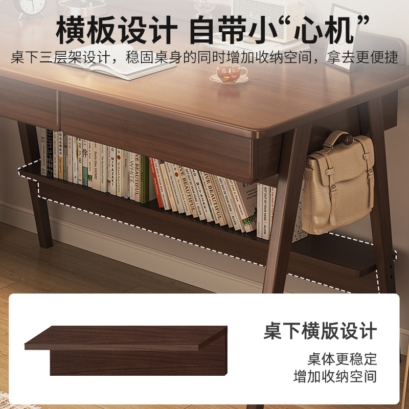 Escritorio de libro simple Escritorio de computadora Escritorio de madera maciza Patas de escritorio simple Dormitorio en casa Escritorio de aprendizaje para estudiantes