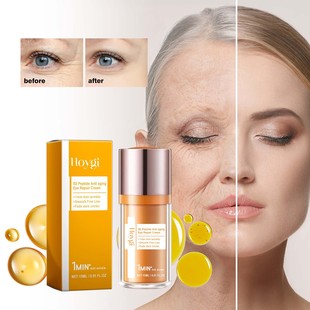 HOYGI 5D Peptide Anti-Wrinkle Eye Repair Cream Fade Fine Wrinkles Crowsfeet Tightening Smooth Skin Moisturizing Eye Cream