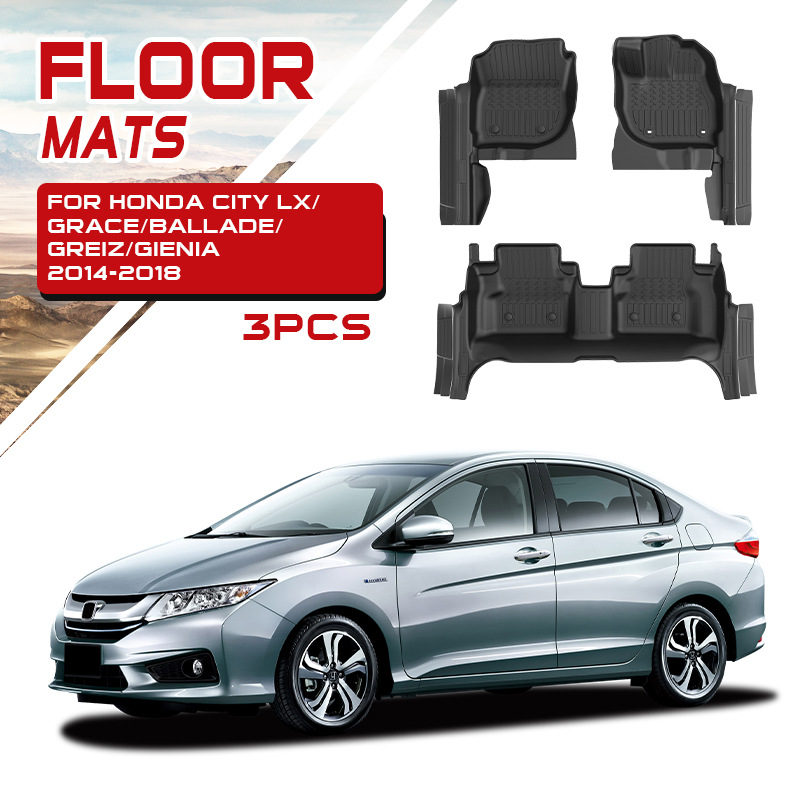 TXR Adecuado para alfombrillas para automóviles Fengfan Honda City Tpe Floor Mats alfombrillas para automóviles Mat