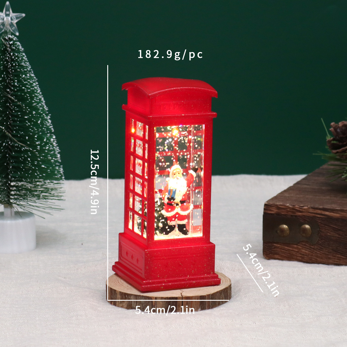 Nuevo agua de Navidad lámpara de vela luminosa lámpara de viento decoración de Santa Claus pequeño regalo de árbol de Navidad
