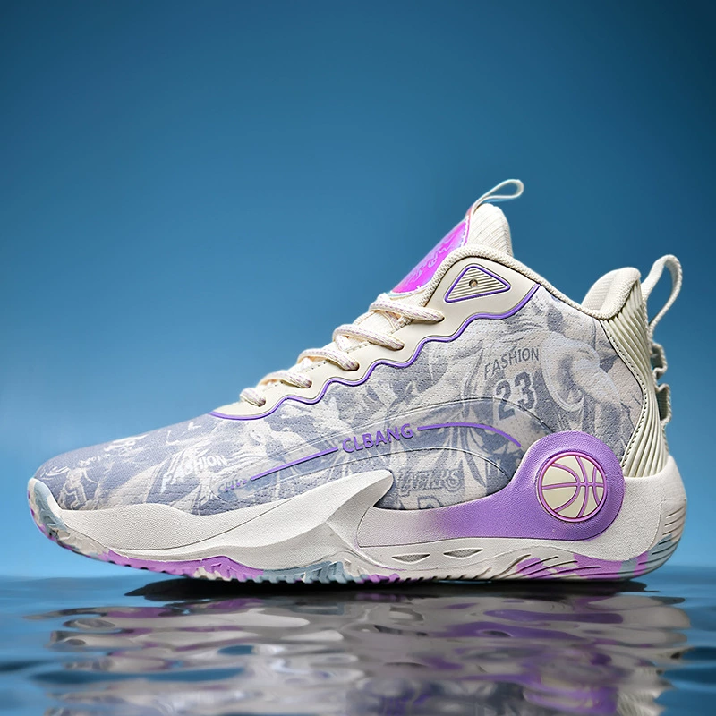 Новые профессиональные баскетбольные кроссовки, нескользящие, дышащие, с трением и шумом, специальная летняя спортивная обувь для тренировок по соревнованиям учащихся начальной школы.