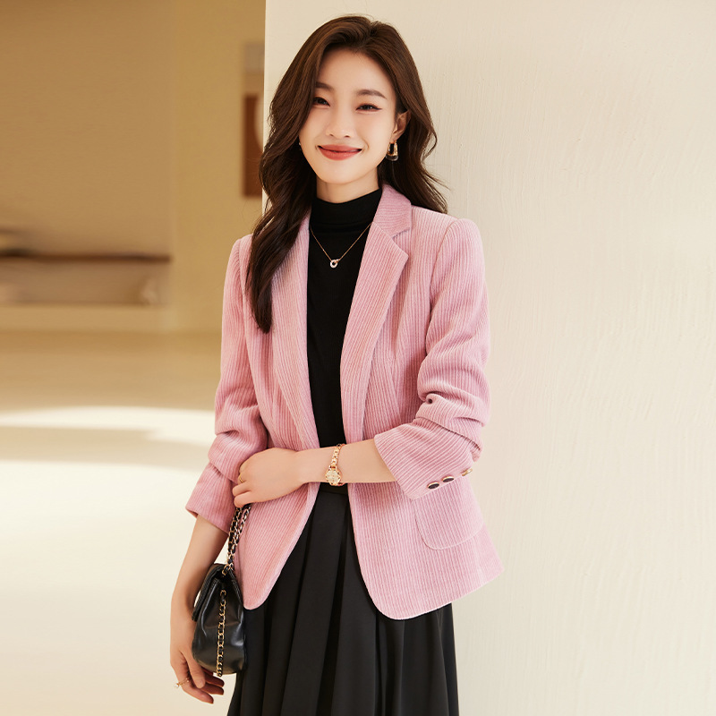 Women's Blazer Fashion Casual Plaid Small Suit Slim-Fit Commuter Petite Long-Sleeve Top Women's Blazer Fashion Casual Plaid Small Suit Slim-Fit Commuter Petite Long-Sleeve Top