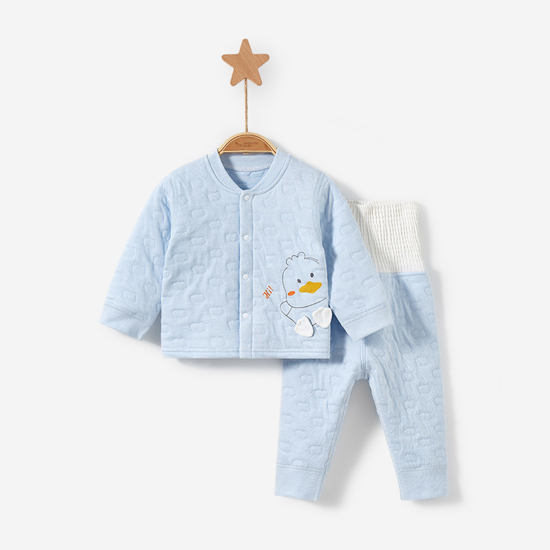 Bebé ropa de otoño traje de otoño e invierno Bebé Delgado acolchado cardigan dividido niños y niñas de cintura alta Calzoncillos largos ropa interior térmica para niños