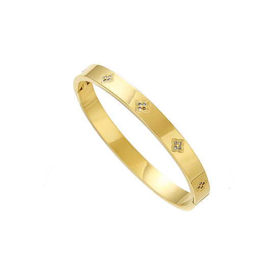 Titanium Steel Color-free Zircon Bracelet Women's Light Luxury Niche High-end Sense Ins Trendy Simple Elegant All-match Bracelet Bracelet
