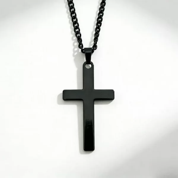 European and American Cross-Border New Products, Simple and Fashionable Vacuum-Plated Necklaces, Trendy and Cool Stainless Steel Cross Pendant Jewelry for Men and Women