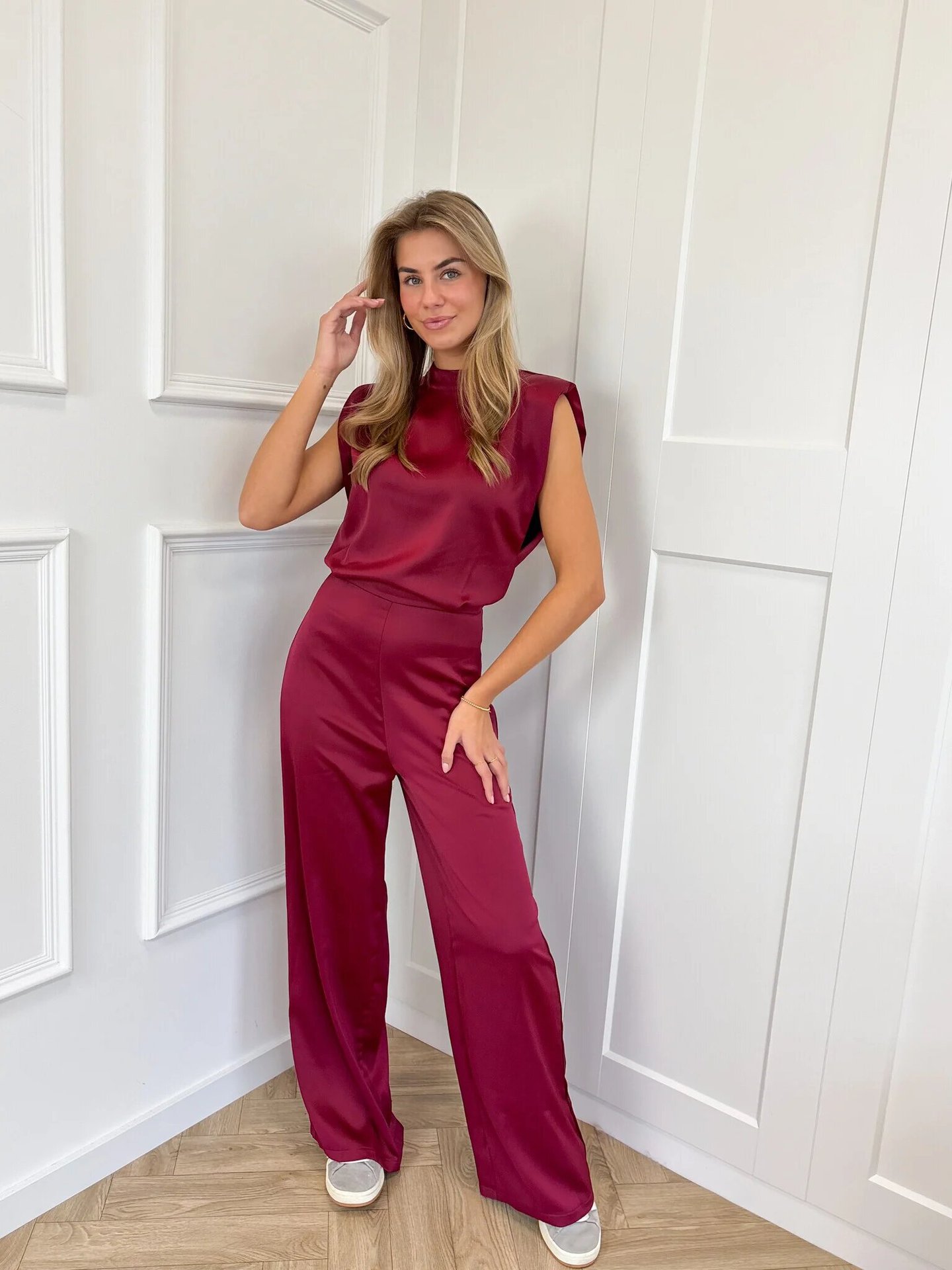 Summer Backless Evening Dress Jumpsuit For Women Solid Color Casual Straight Leg Trousers Long Pants_ecoleips.com
