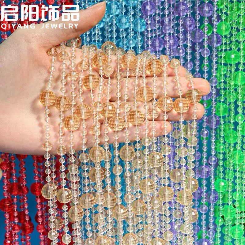 Acrylic String Curtain Bead Curtain Bead Chain Wedding Crystal Aisle Decoration Ceiling Decoration Imitation Crystal Christmas Tree Decoration Bead String Chain