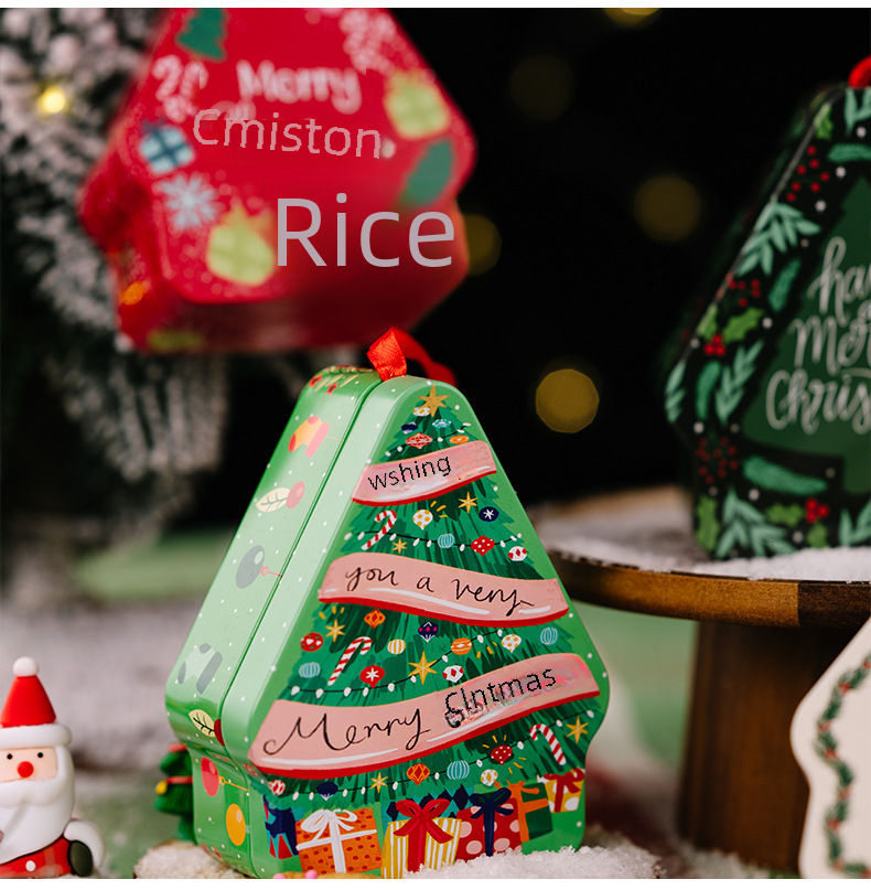 Christmas New Arrival Decorations Polygonal Cartoon Printed Tinplate Box Christmas Season Children's Handheld Gift Box_voghion.com