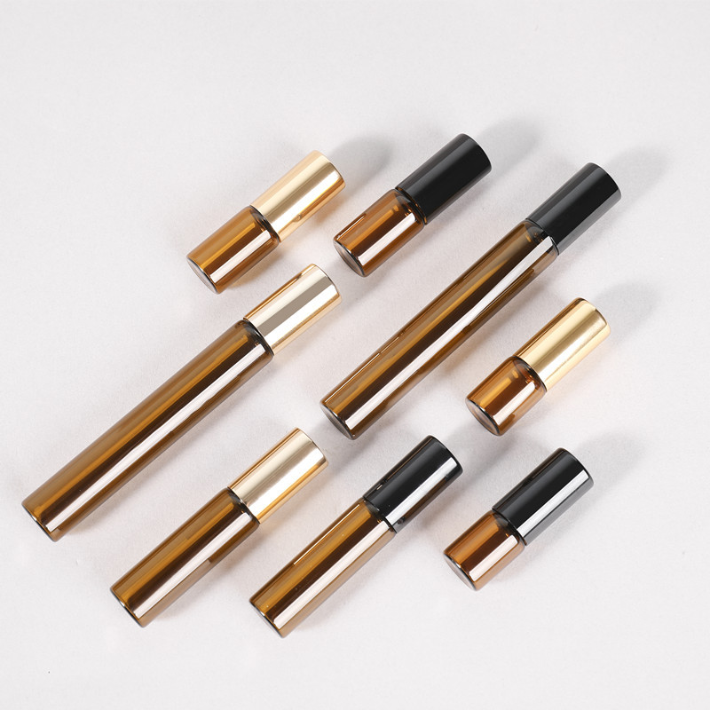 1ML2ML3ML5ML10ML roller ball dispensing bottle perfume bottle empty bottle rolling ball glass bottle light-proof essential oil bottle sample