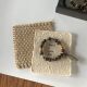 New Chinese Handmade Natural (Real) Coffee Bean Natural Stone Peach Seed Sandalwood Coconut Stitching Coffee Bean Bracelet