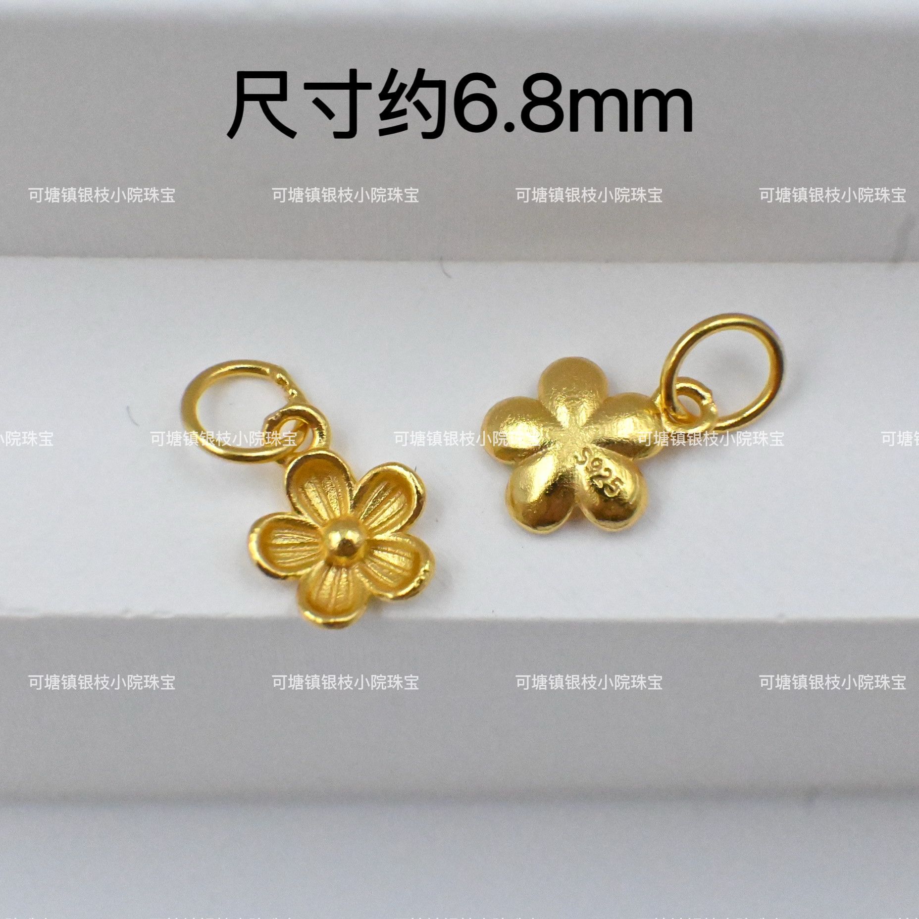 full body s925 silver plating 24K pendant through hole diy beaded beaded bracelet necklace material lucky gourd accessories