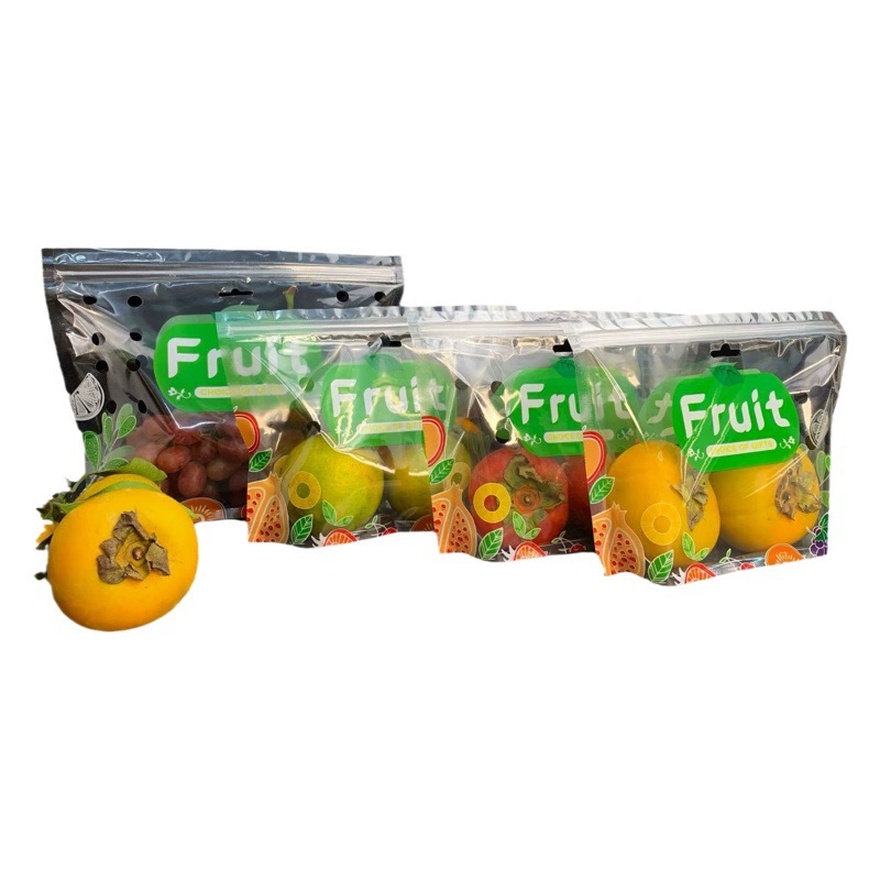 Прозрачная сумка для упаковки фруктов Сумка для консервации фруктового магазина Виноградная вишня Самонесущий самоуплотняющийся пищевой пластиковый пакет