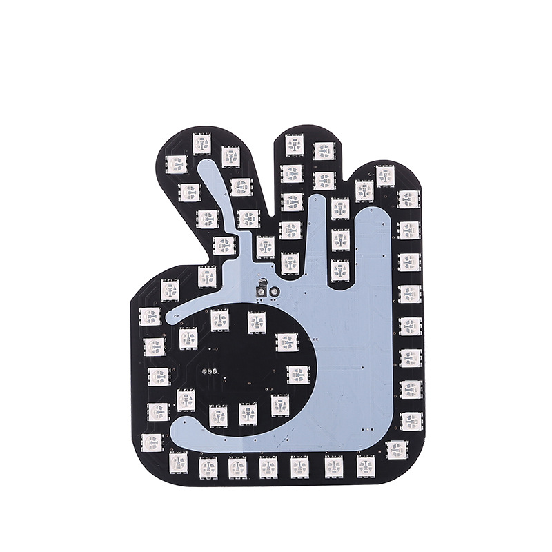 Luz de dedo del coche transfronteriza Luz de gesto luz de advertencia multifunción del coche luz trasera anticolisión Luz De Palma interactiva