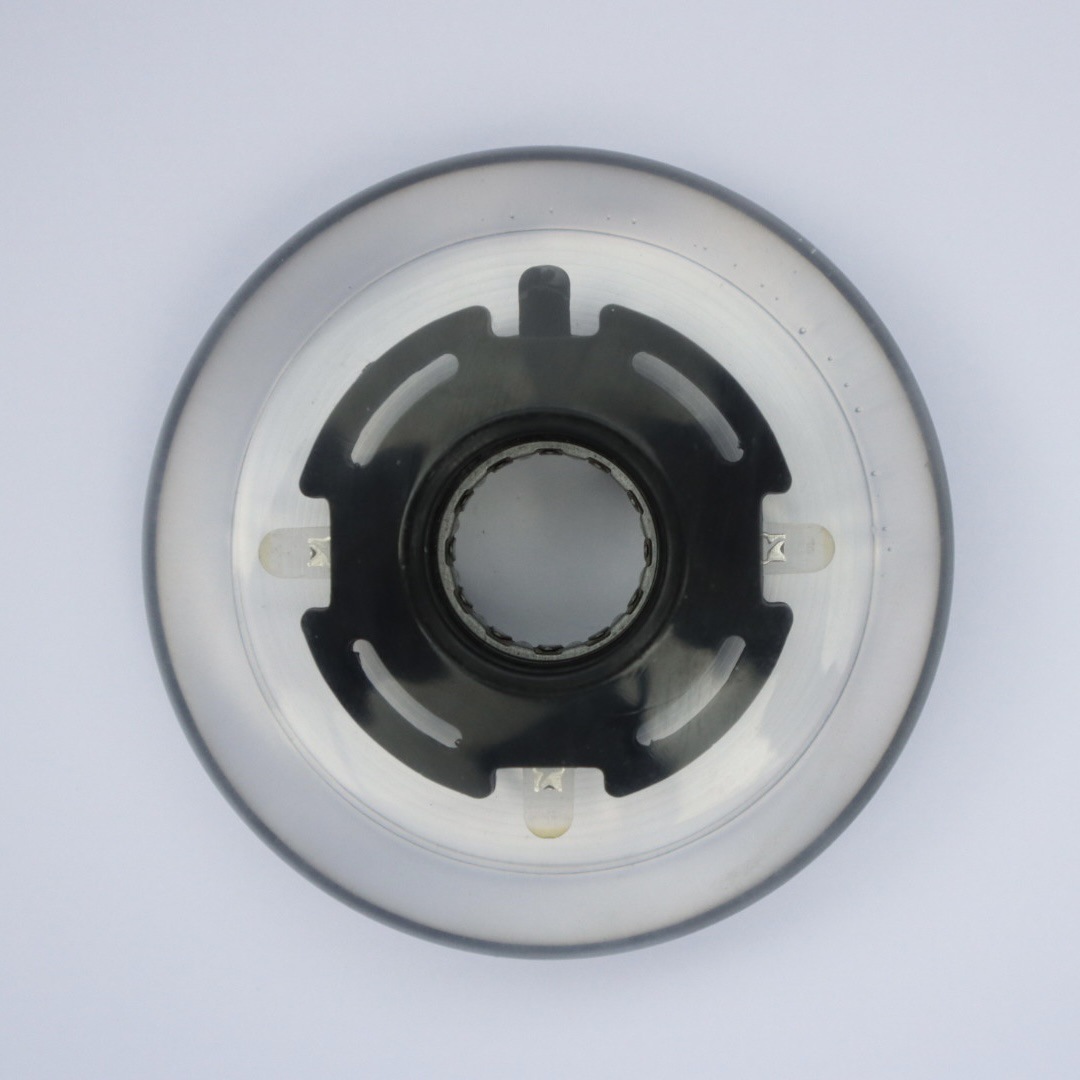 厂家直供80*24厚皮透明聚氨酯PU轮滑板车轮行李箱购物车轮