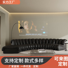 DeSede DS600中古极简蛇形沙发大小户型S形弧形别墅羽绒真皮沙发