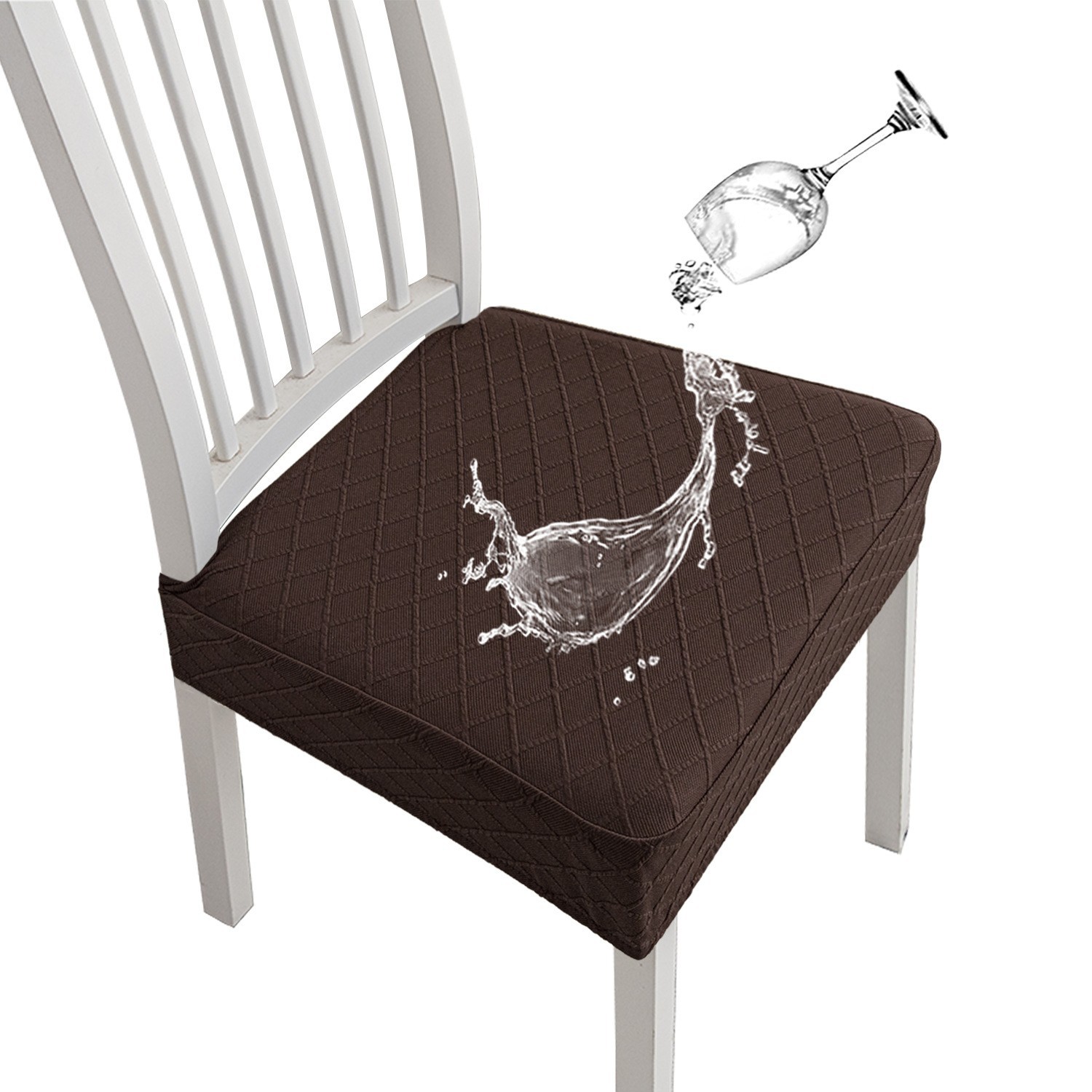 Funda de Silla Transfronteriza de Amazon, Tejida con Patrón de Diamantes, Color Sólido, Elástica, Impermeable, para Hotel, Casa de Huéspedes y Hogar