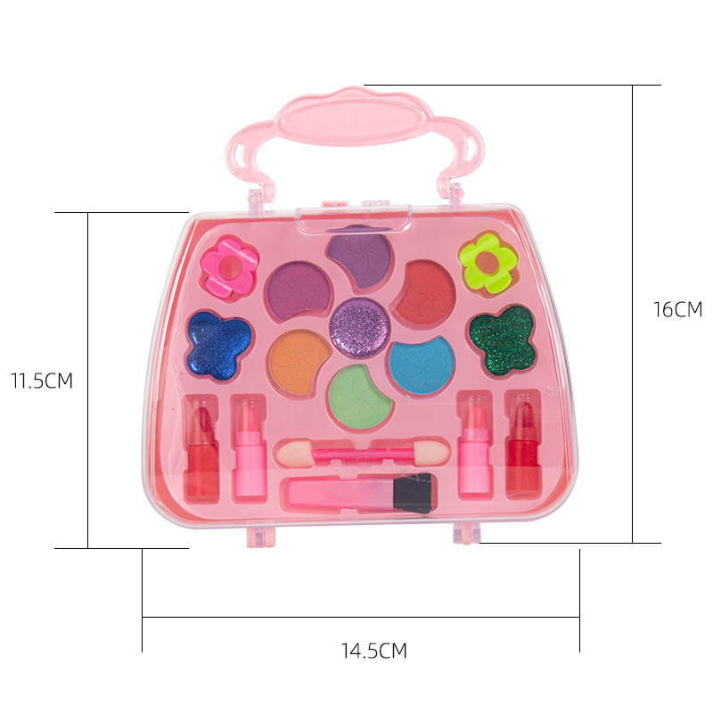 Caja de regalo de maquillaje infantil transfronterizo juguetes princesa maquillaje caja de mano conjunto de sombras de ojos lavados con agua